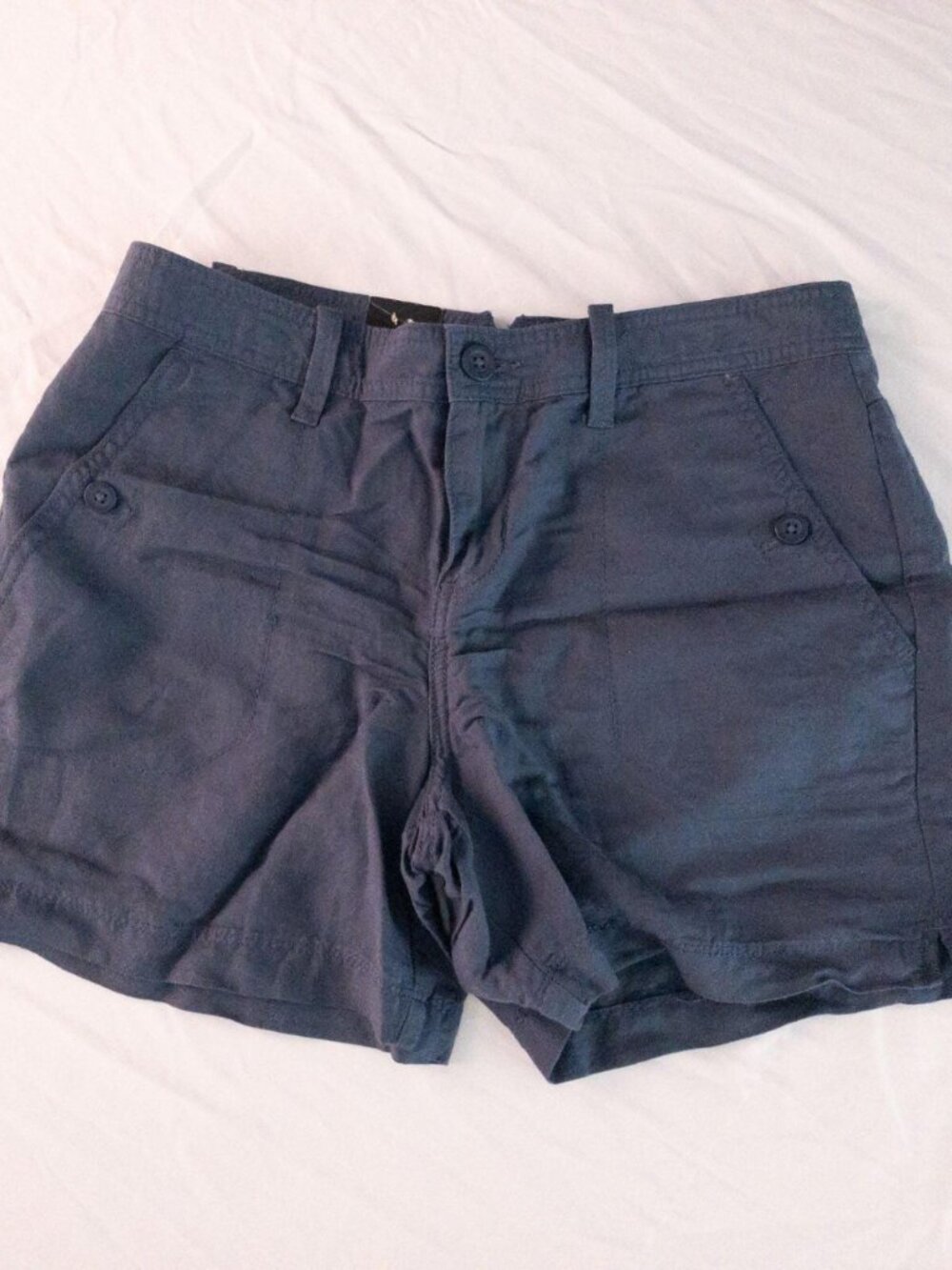 Calvin Klein Blue Solid Shorts Womens 4 Small